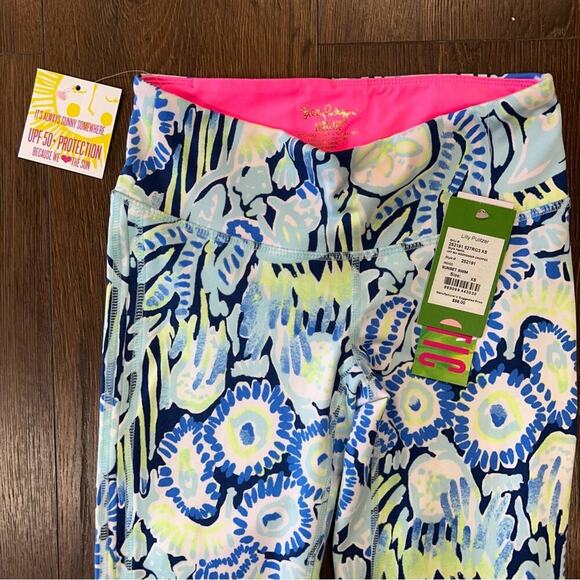 🆕 Lilly Pulitzer luxletic UPF 50+ weekender crops in sunset swim SZ XS - Picture 3 of 6